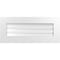 Ekena Millwork Vertical Surface Mount PVC Gable Vent: Functional, w/ 3-1/2"W x 1"P Standard Frame, 32"W x 14"H GVPVE32X1401SF - alternate 1